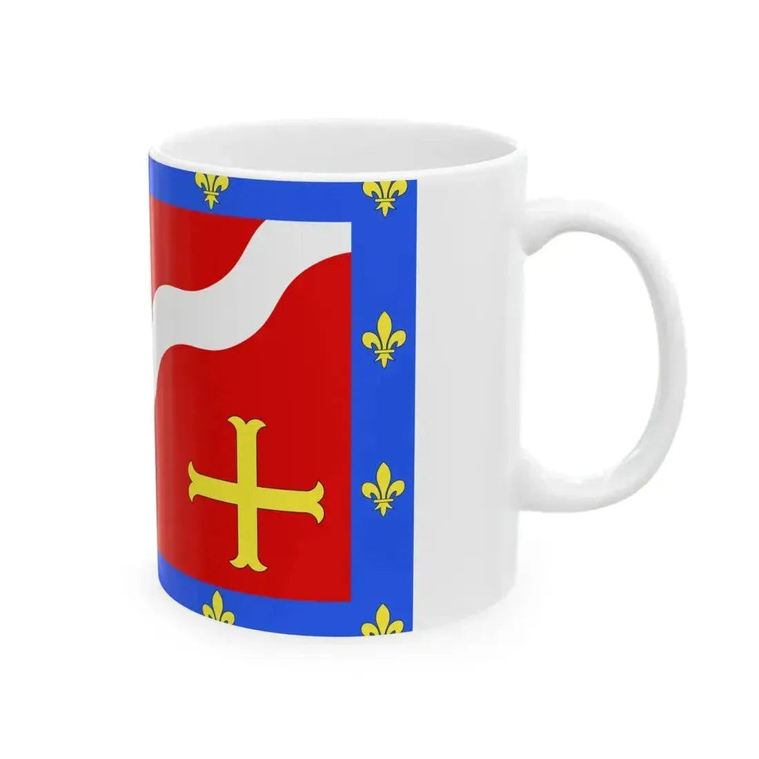 Drapeau fr departement Val-dOise (France) White Coffee Mug - Go Mug Yourself