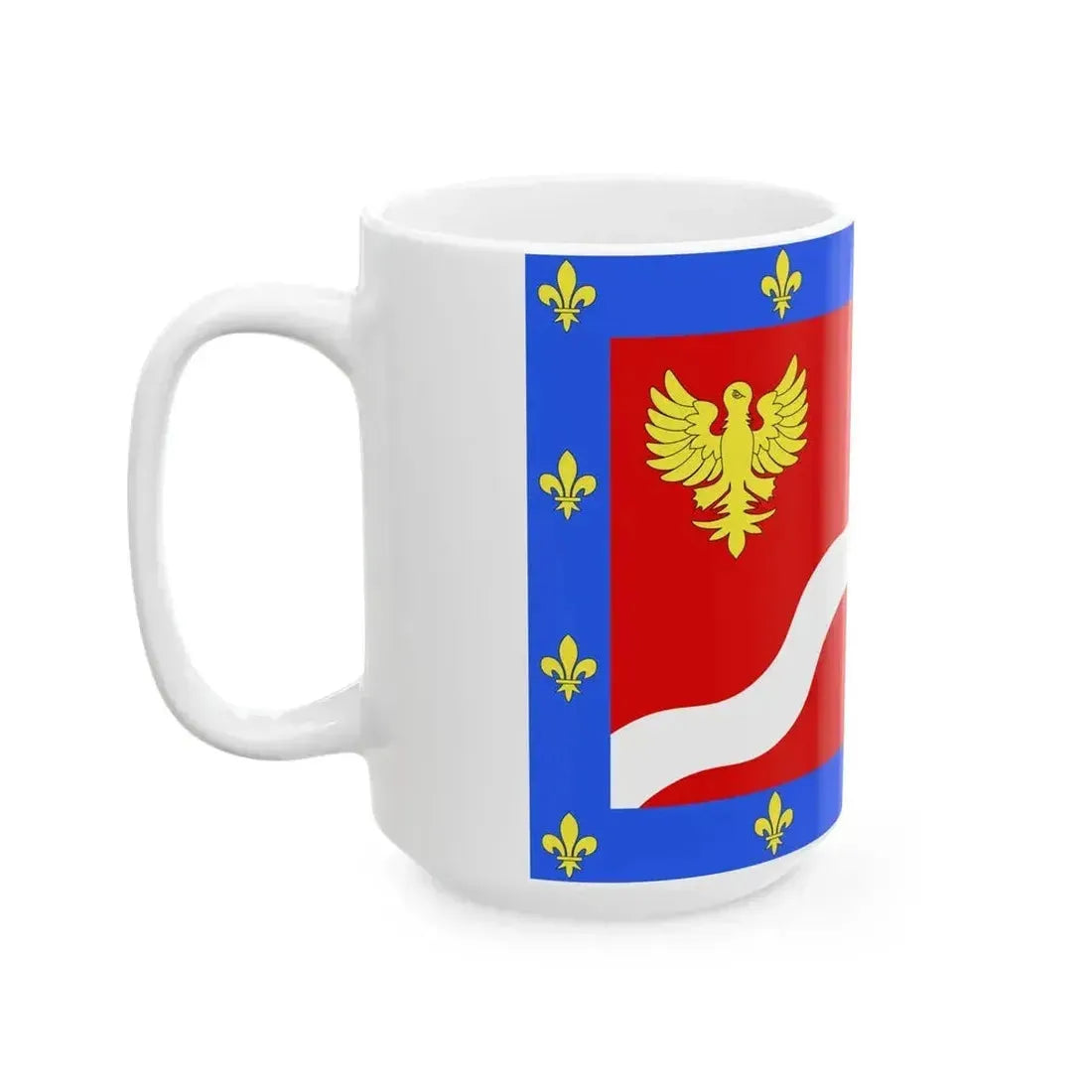 Drapeau fr departement Val-dOise (France) White Coffee Mug - Go Mug Yourself