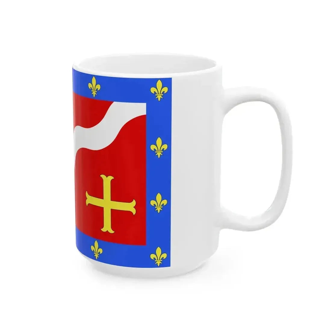 Drapeau fr departement Val-dOise (France) White Coffee Mug - Go Mug Yourself