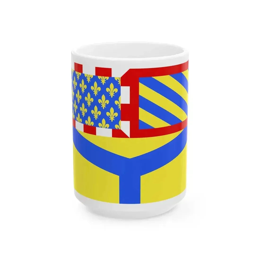Drapeau fr departement Yonne (France) White Coffee Mug 15oz - Go Mug Yourself