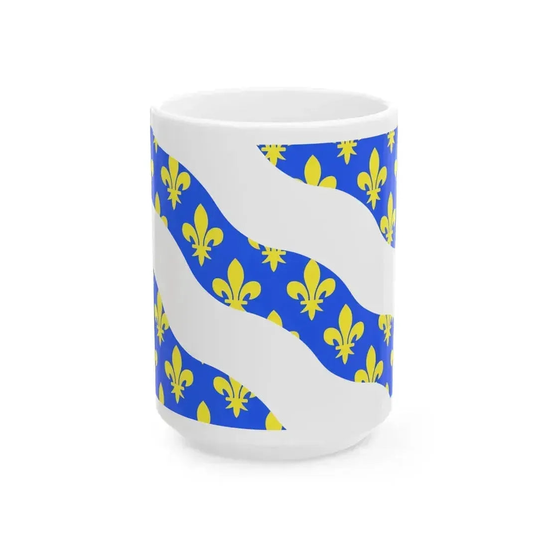 Drapeau fr departement Yvelines (France) White Coffee Mug 15oz - Go Mug Yourself