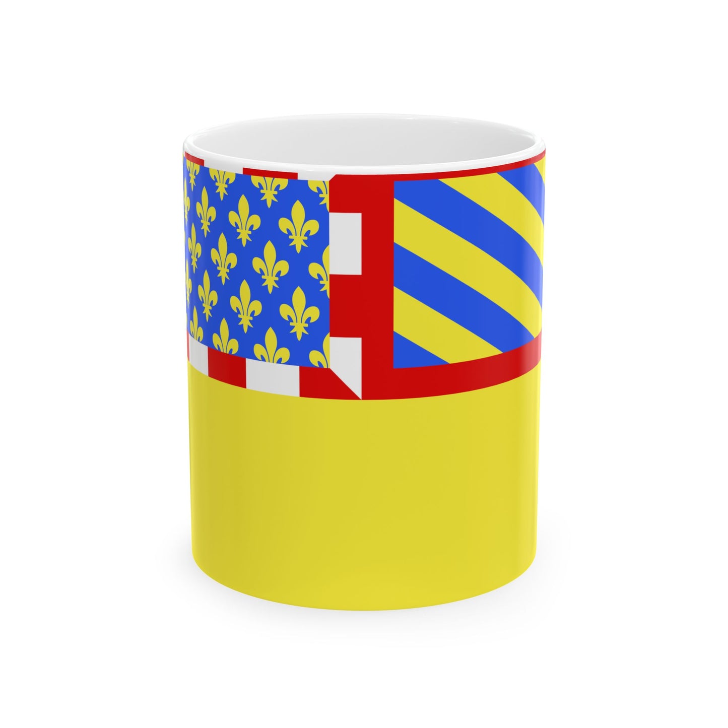Drapeau non-officiel fr departement Cote-dOr (France) White Coffee Mug-11oz-Go Mug Yourself