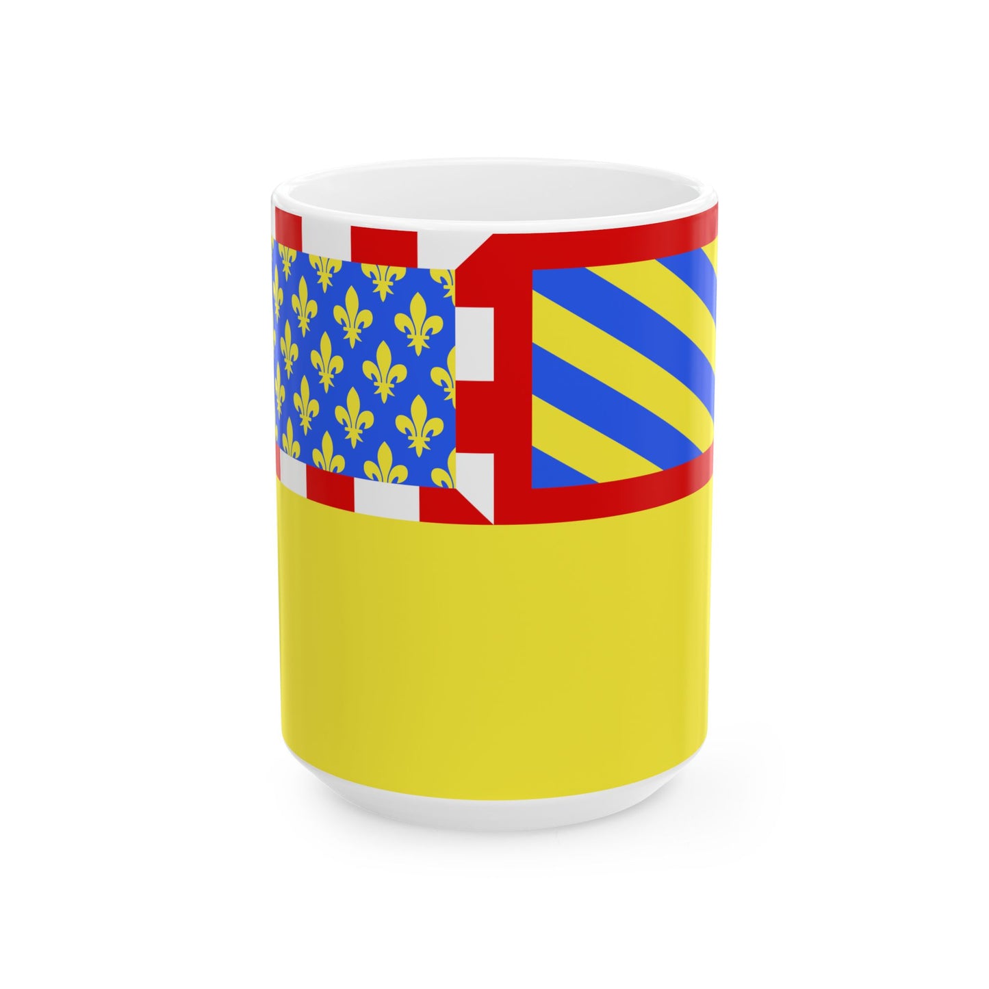 Drapeau non-officiel fr departement Cote-dOr (France) White Coffee Mug-15oz-Go Mug Yourself
