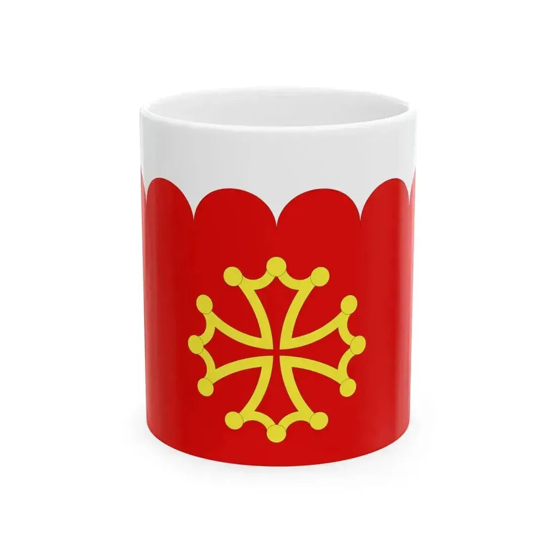 Drapeau non-officiel fr departement Gard (France) White Coffee Mug 11oz - Go Mug Yourself