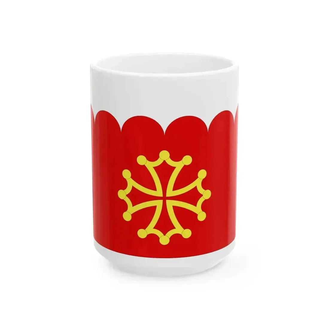 Drapeau non-officiel fr departement Gard (France) White Coffee Mug 15oz - Go Mug Yourself
