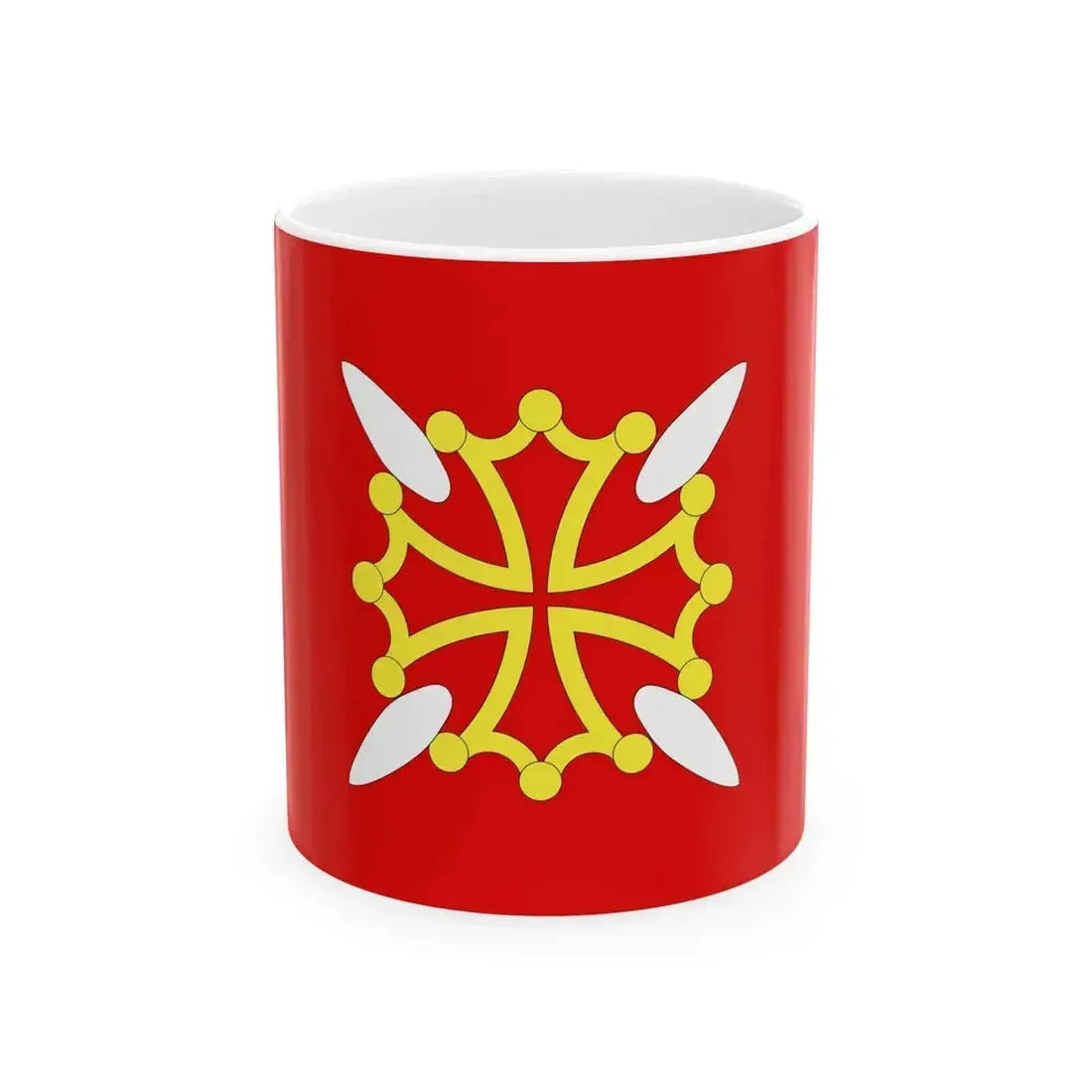 Drapeau non-officiel fr departement Haute-Garonne (France) White Coffee Mug 11oz - Go Mug Yourself