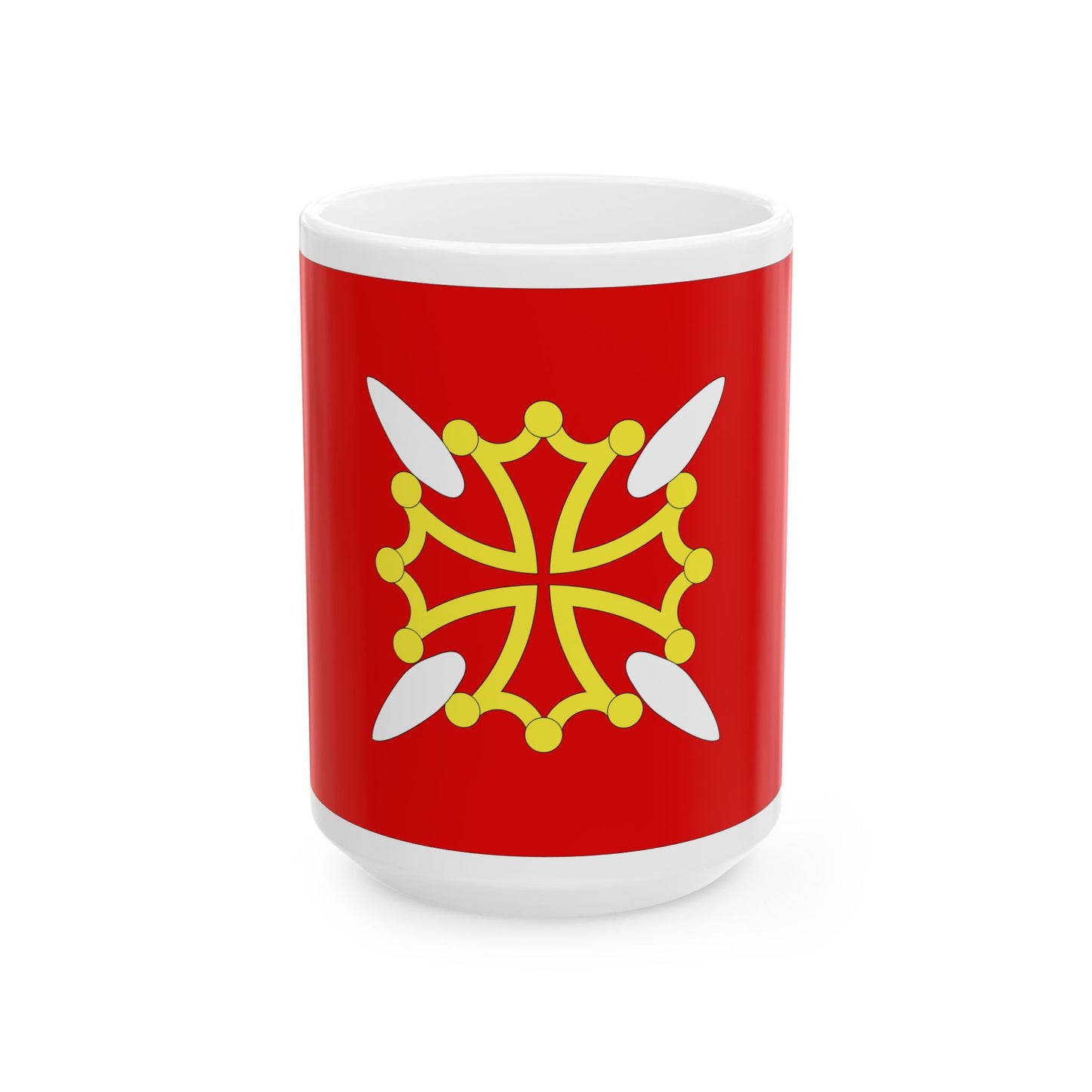 Drapeau non-officiel fr departement Haute-Garonne (France) White Coffee Mug-15oz-Go Mug Yourself