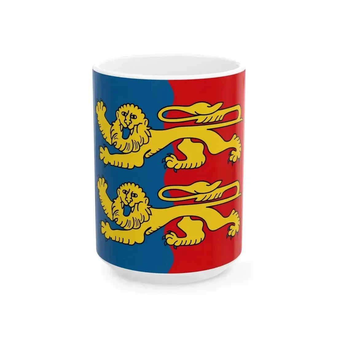 Drapeau non-officiel fr departement Manche (France) White Coffee Mug 15oz - Go Mug Yourself