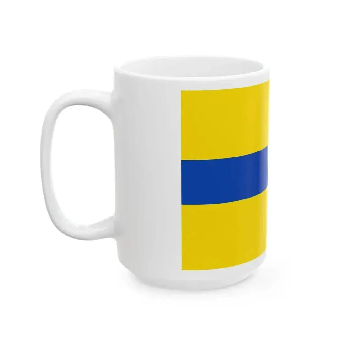 Drapeau Ottignies-LLN (Belgium) White Coffee Mug - Go Mug Yourself