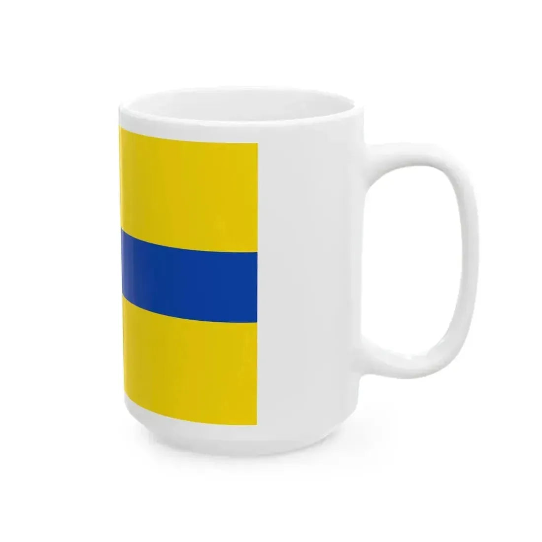 Drapeau Ottignies-LLN (Belgium) White Coffee Mug - Go Mug Yourself