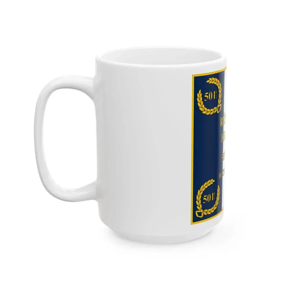 Drapeau Regiment Moderne 501e RCC Avers (France) White Coffee Mug - Go Mug Yourself