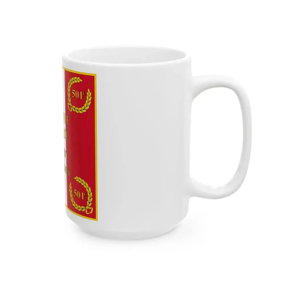 Drapeau Regiment Moderne 501e RCC Avers (France) White Coffee Mug - Go Mug Yourself