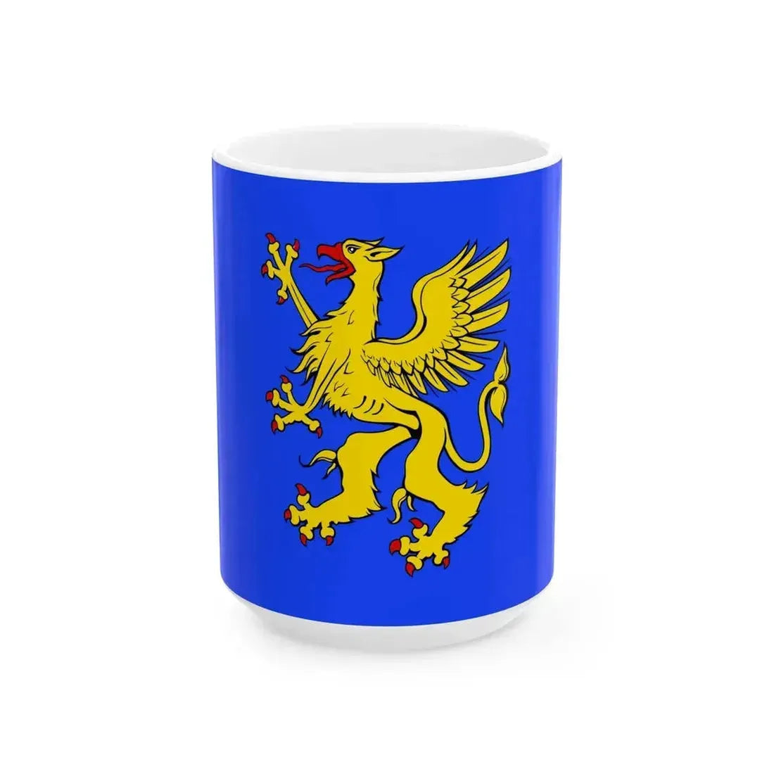 Drapeau Saint-Brieuc (France) White Coffee Mug 15oz - Go Mug Yourself