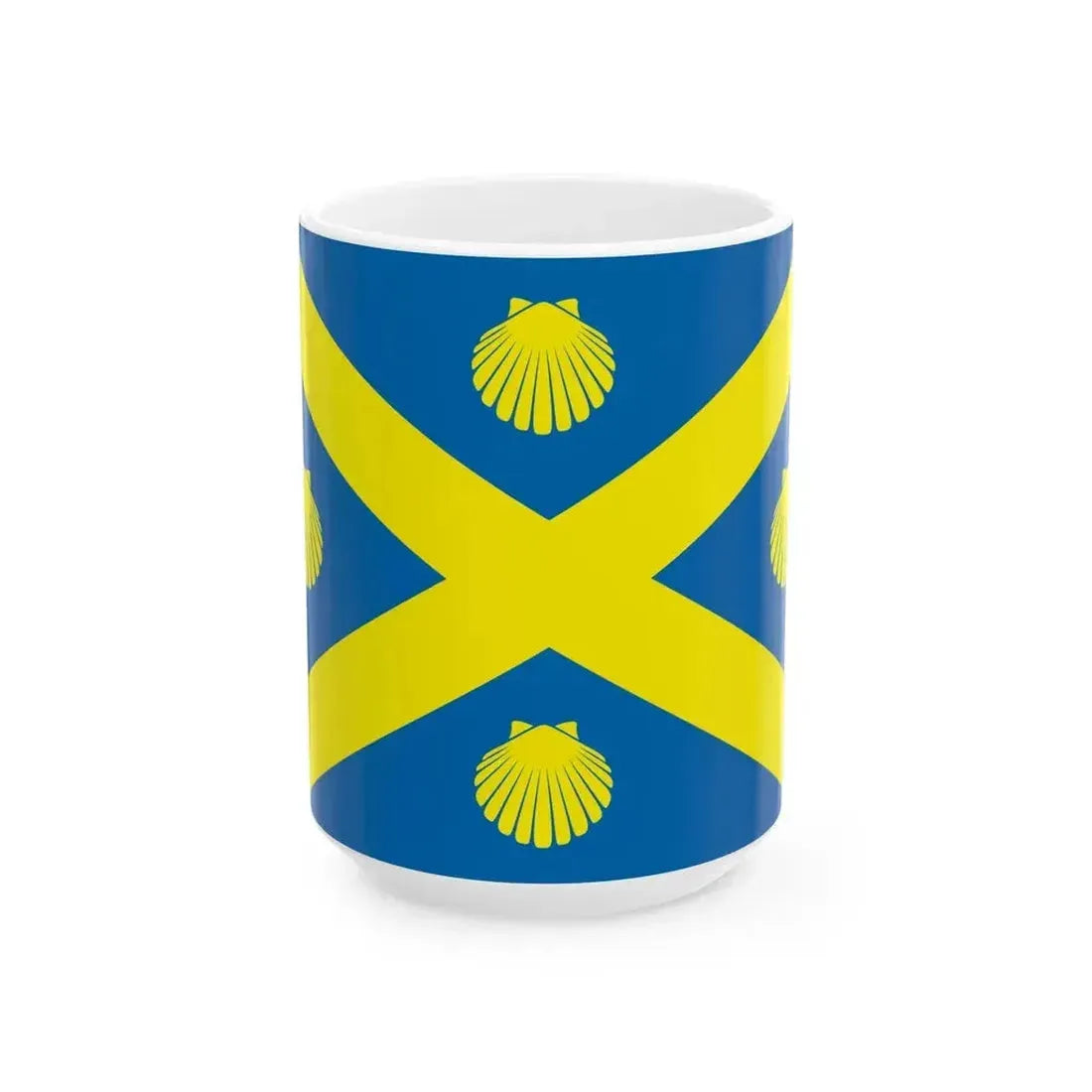 Drapeau Versonnex Ain (France) White Coffee Mug 15oz - Go Mug Yourself