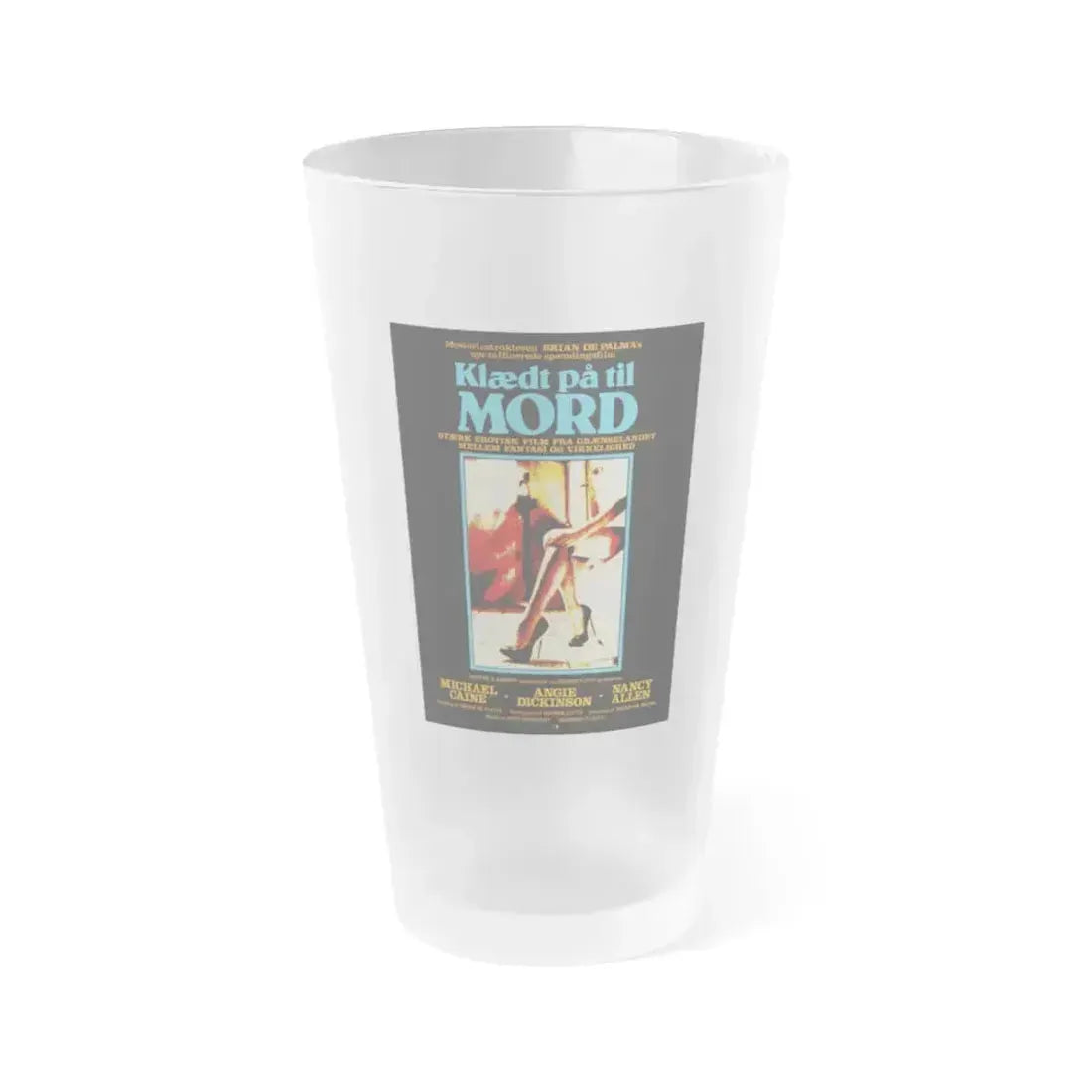 DRESSED TO KILL (DANISH) 1980 Movie Poster - Frosted Pint Glass 16oz 16oz Frosted - Go Mug Yourself