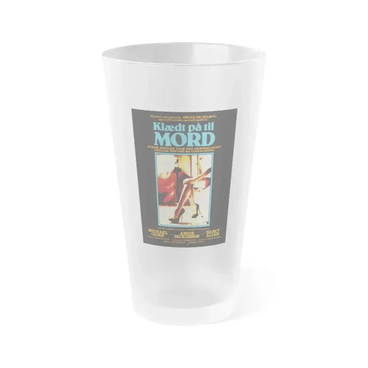 DRESSED TO KILL (DANISH) 1980 Movie Poster - Frosted Pint Glass 16oz 16oz Frosted - Go Mug Yourself