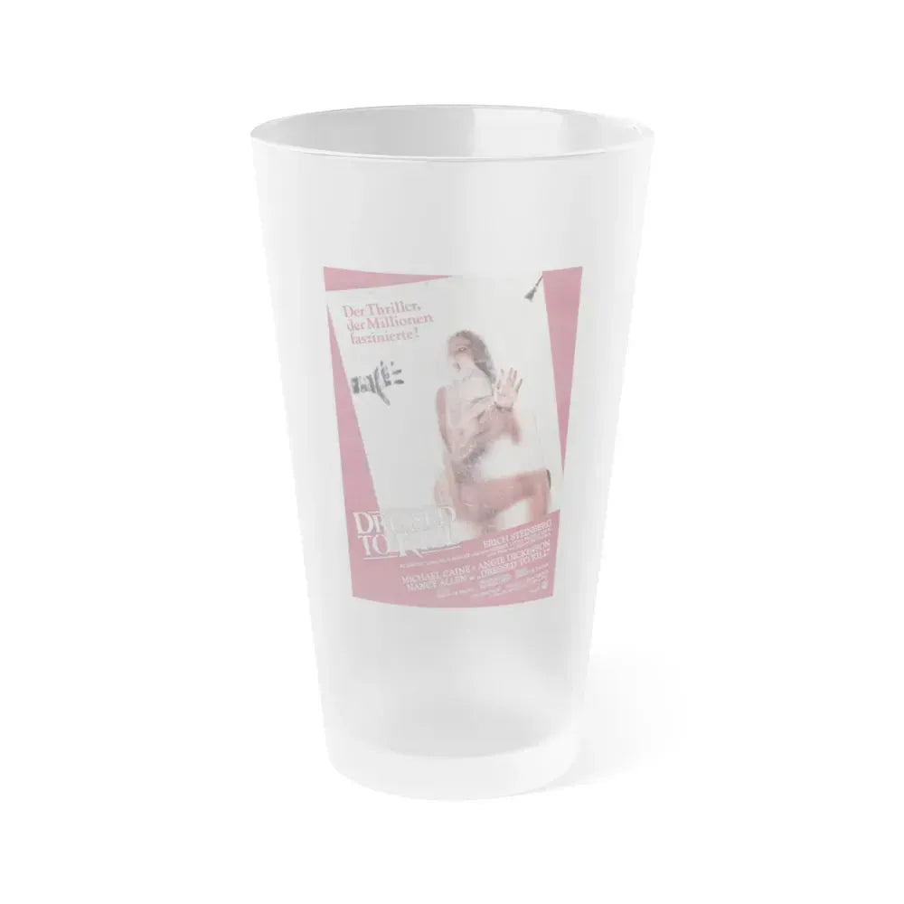 DRESSED TO KILL (GERMAN) 1980 Movie Poster - Frosted Pint Glass 16oz 16oz Frosted - Go Mug Yourself