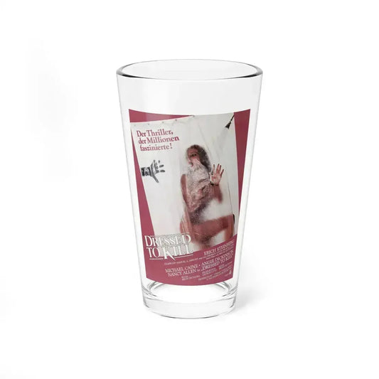 DRESSED TO KILL (GERMAN) 1980 Movie Poster - Pint Glass 16oz 16oz - Go Mug Yourself