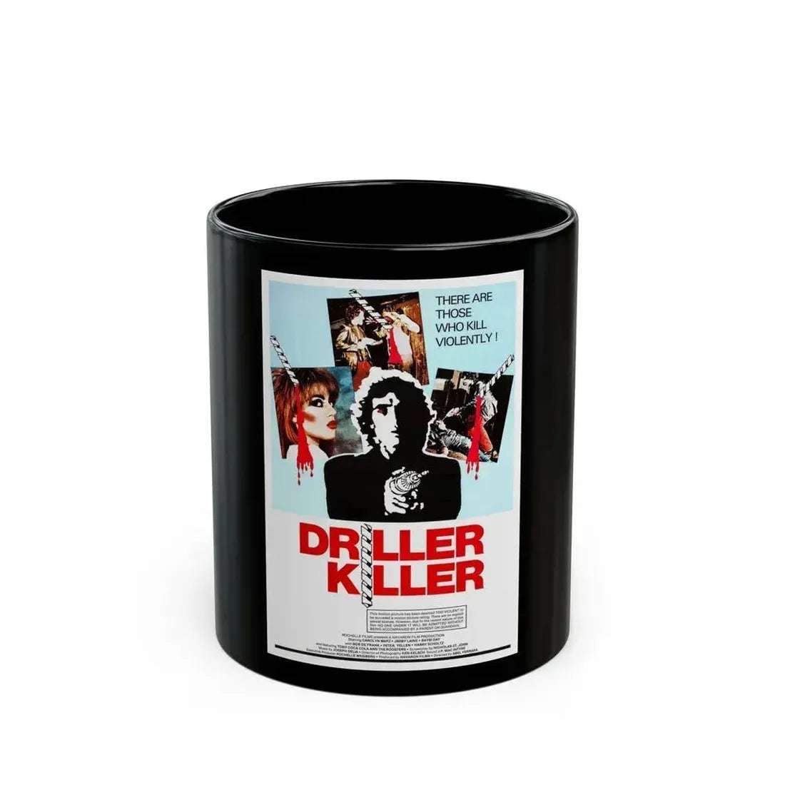 DRILLER KILLER 1979 Movie Poster - Black Coffee Mug 11oz - Go Mug Yourself