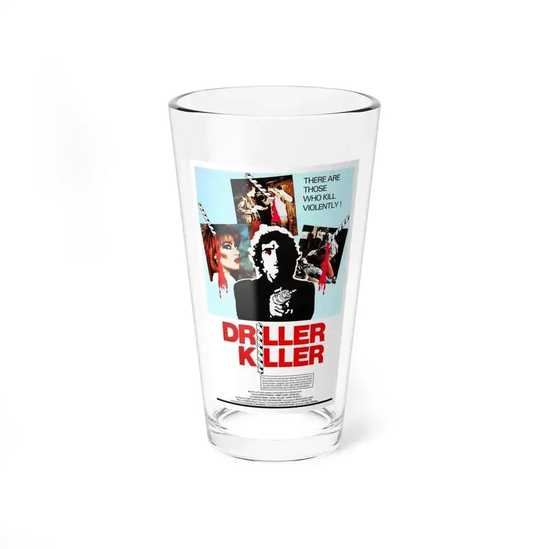 DRILLER KILLER 1979 Movie Poster - Pint Glass 16oz 16oz - Go Mug Yourself