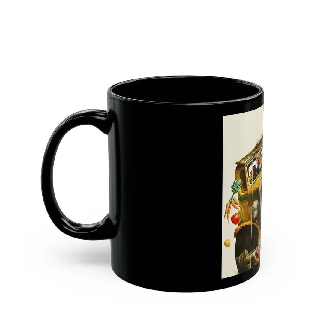 Driving Lesson Gone Bad, Collier's magazine, 1946 - Black Coffee Mug - Go Mug Yourself