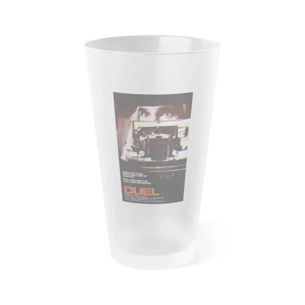 DUEL 1971 Movie Poster - Frosted Pint Glass 16oz 16oz Frosted - Go Mug Yourself