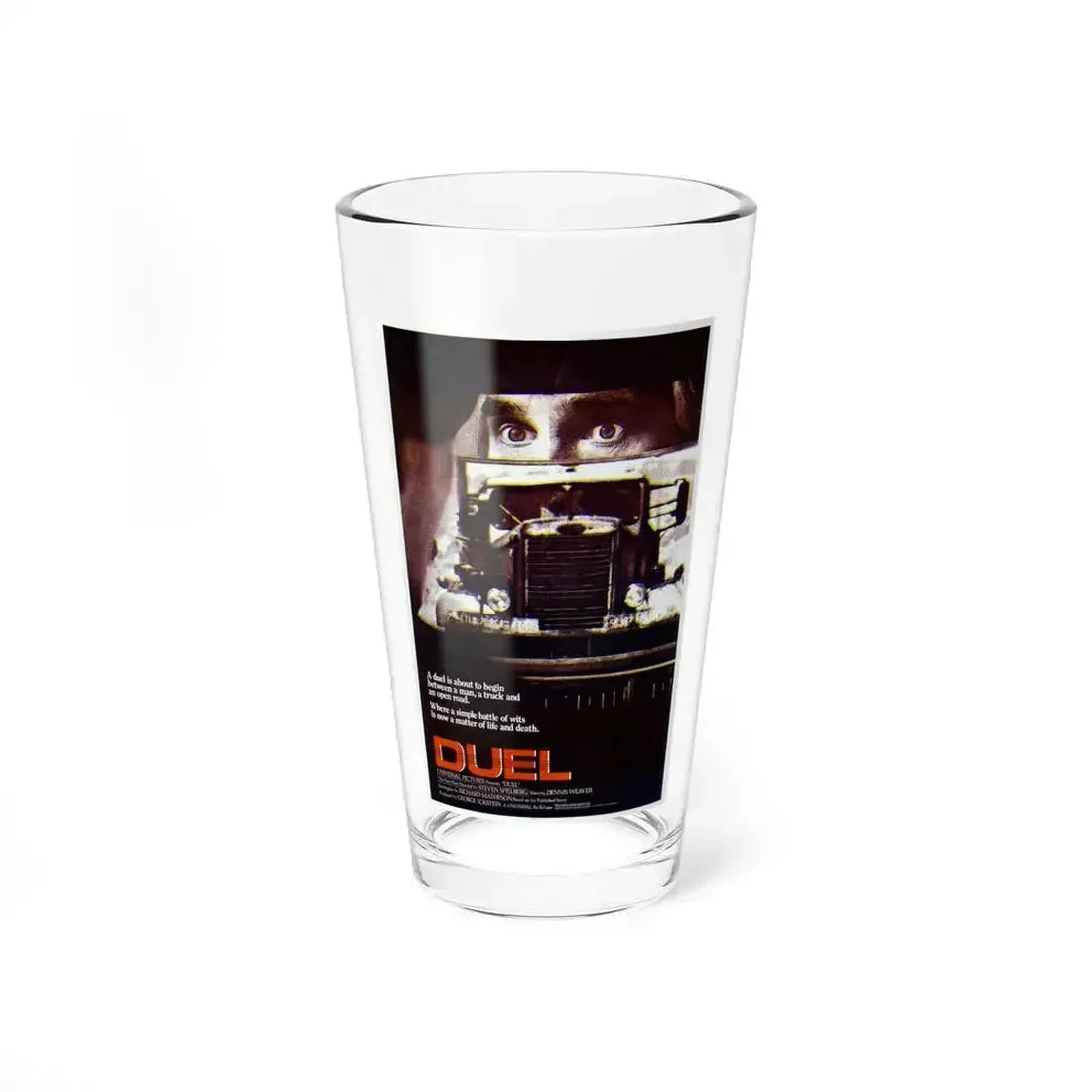 DUEL 1971 Movie Poster - Pint Glass 16oz 16oz - Go Mug Yourself