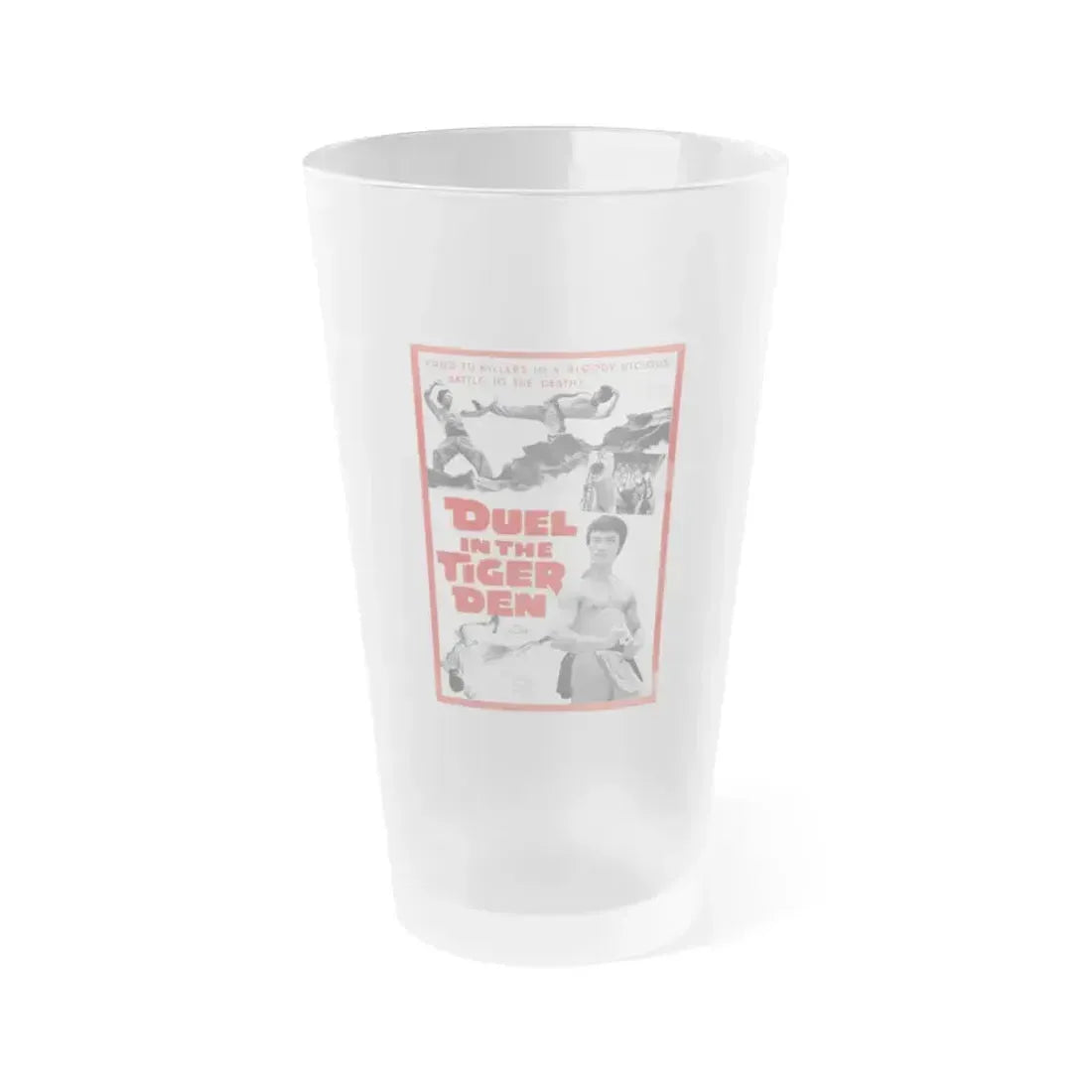 DUEL IN THE TIGER DEN 1972 Movie Poster - Frosted Pint Glass 16oz 16oz Frosted - Go Mug Yourself