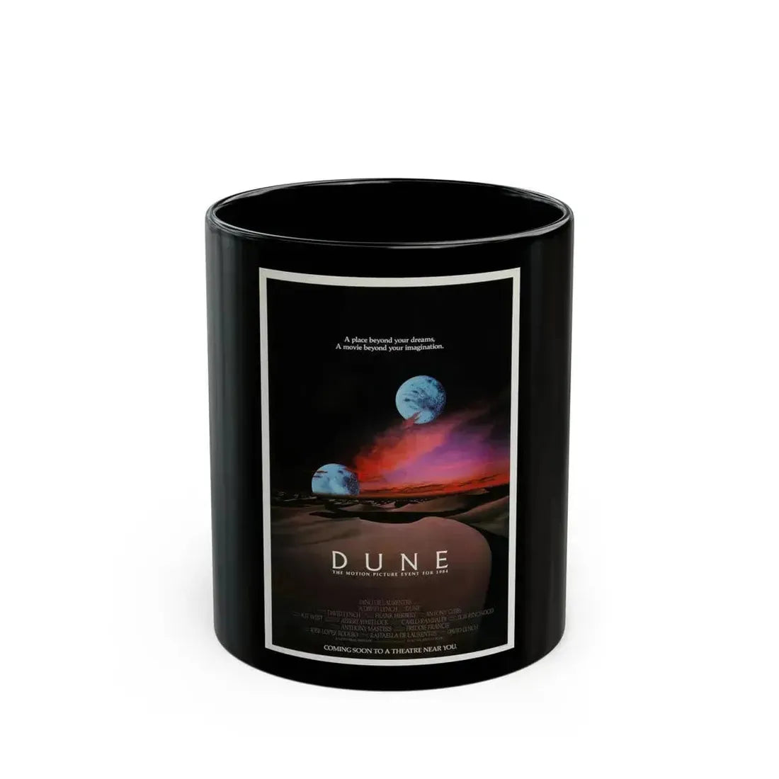 DUNE (TEASER) 1984 Movie Poster - Black Coffee Mug 11oz - Go Mug Yourself