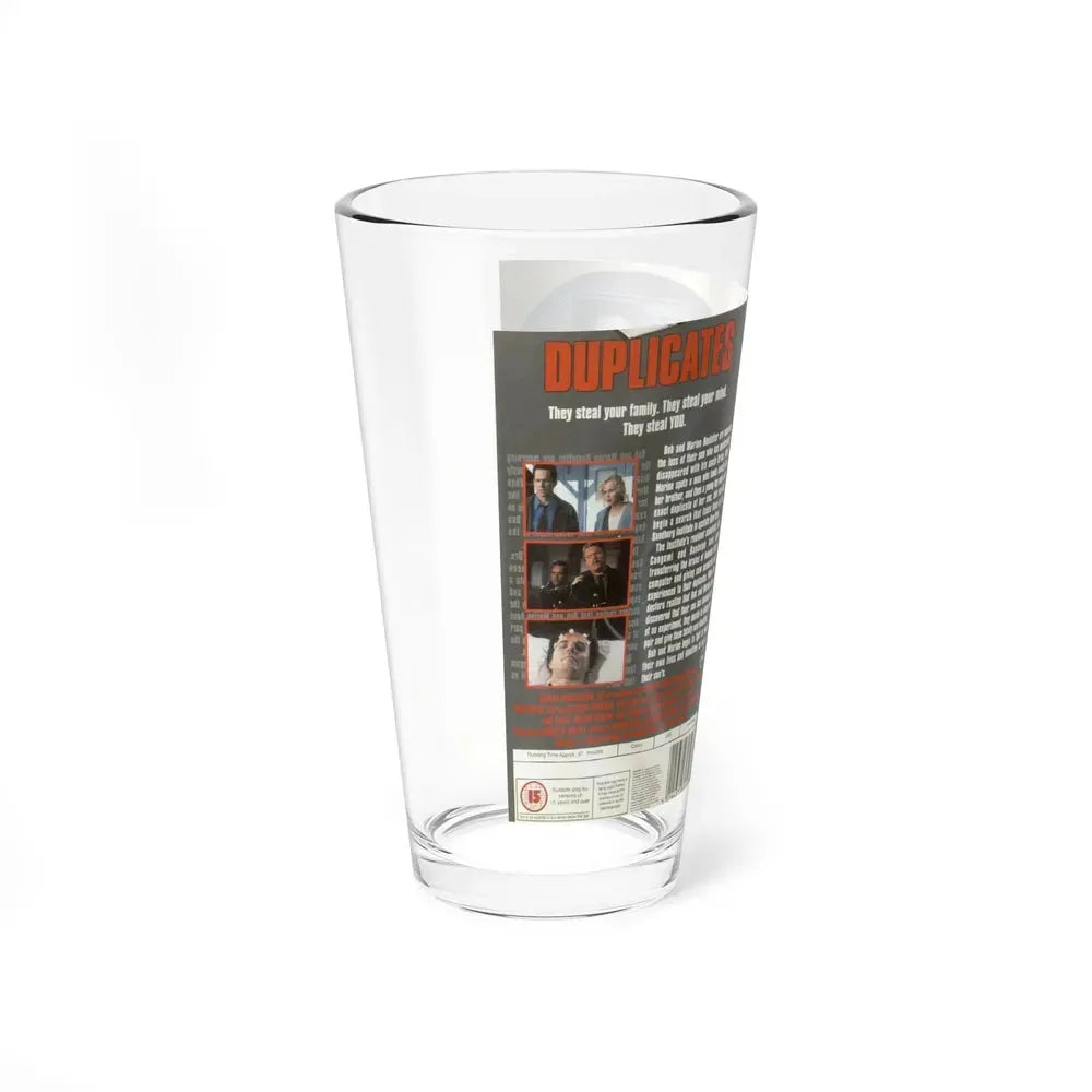 DUPLICATES (VHS COVER) Pint Glass 16oz - Go Mug Yourself