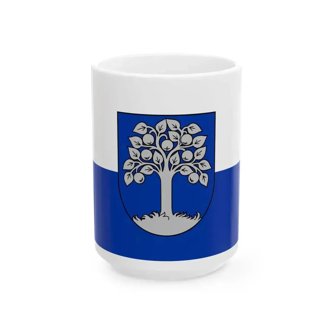 Durbe flag (Latvia) White Coffee Mug 15oz - Go Mug Yourself