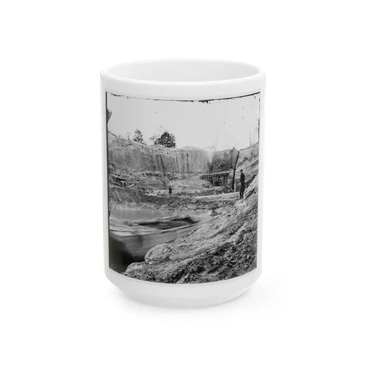 Dutch Gap, Va. The Canal Under Construction (U.S. Civil War) White Coffee Mug 15oz - Go Mug Yourself