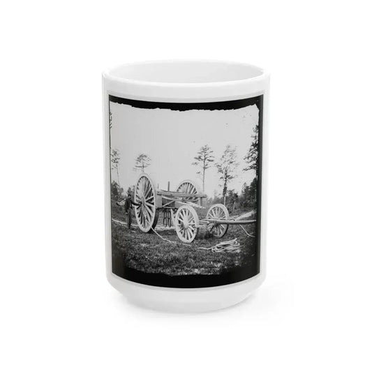 Dutch Gap, Va., Vicinity. Sling For Transporting Big Guns (U.S. Civil War) White Coffee Mug 15oz - Go Mug Yourself