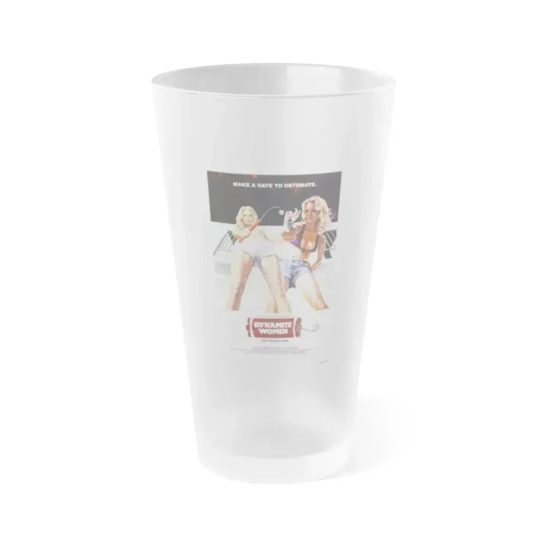 DYNAMITE WOMEN 1976 Movie Poster - Frosted Pint Glass 16oz 16oz Frosted - Go Mug Yourself