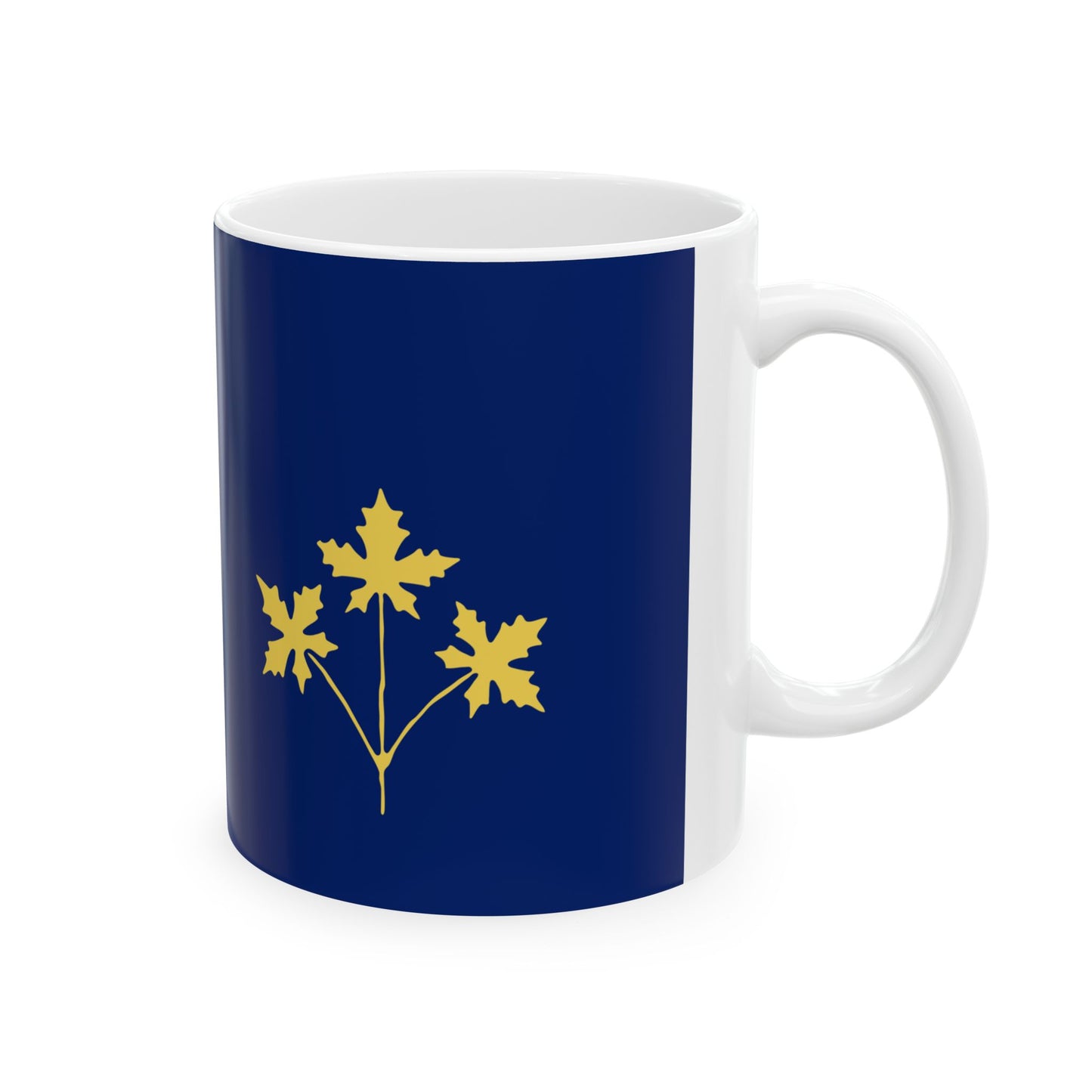 E.M. Chadwick Proposed Blue Ensign of Canada with Yellow Maple Leaves 1896 (Canada) White Coffee Mug-Go Mug Yourself