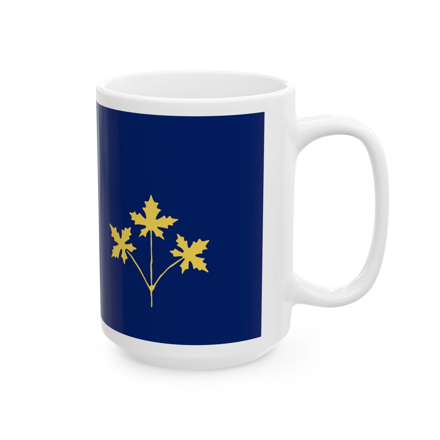 E.M. Chadwick Proposed Blue Ensign of Canada with Yellow Maple Leaves 1896 (Canada) White Coffee Mug-Go Mug Yourself