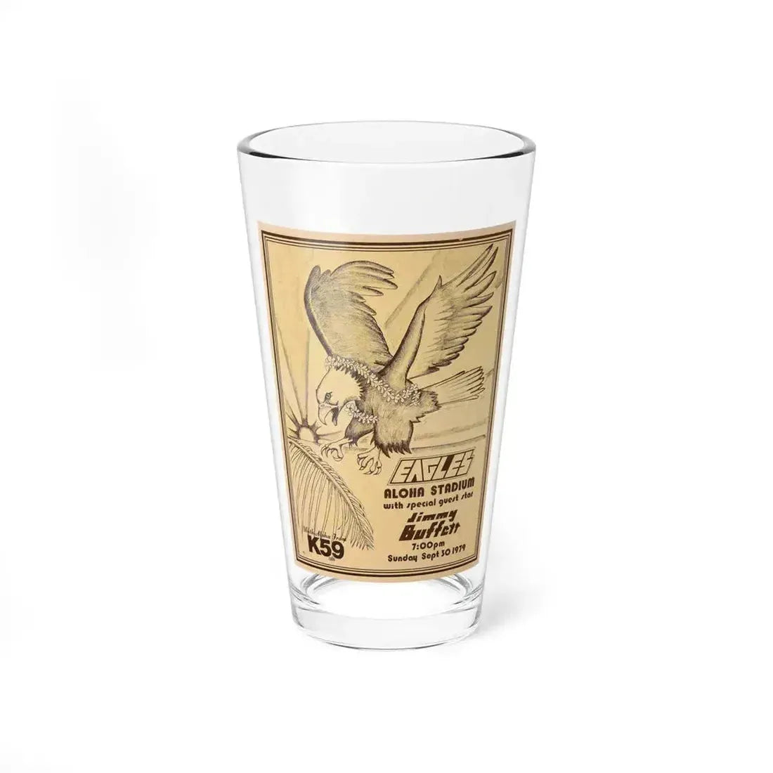 eagles and jimmy buffet aloha stadium concert 1979 (Music Poster) Pint Glass 16oz 16oz - Go Mug Yourself