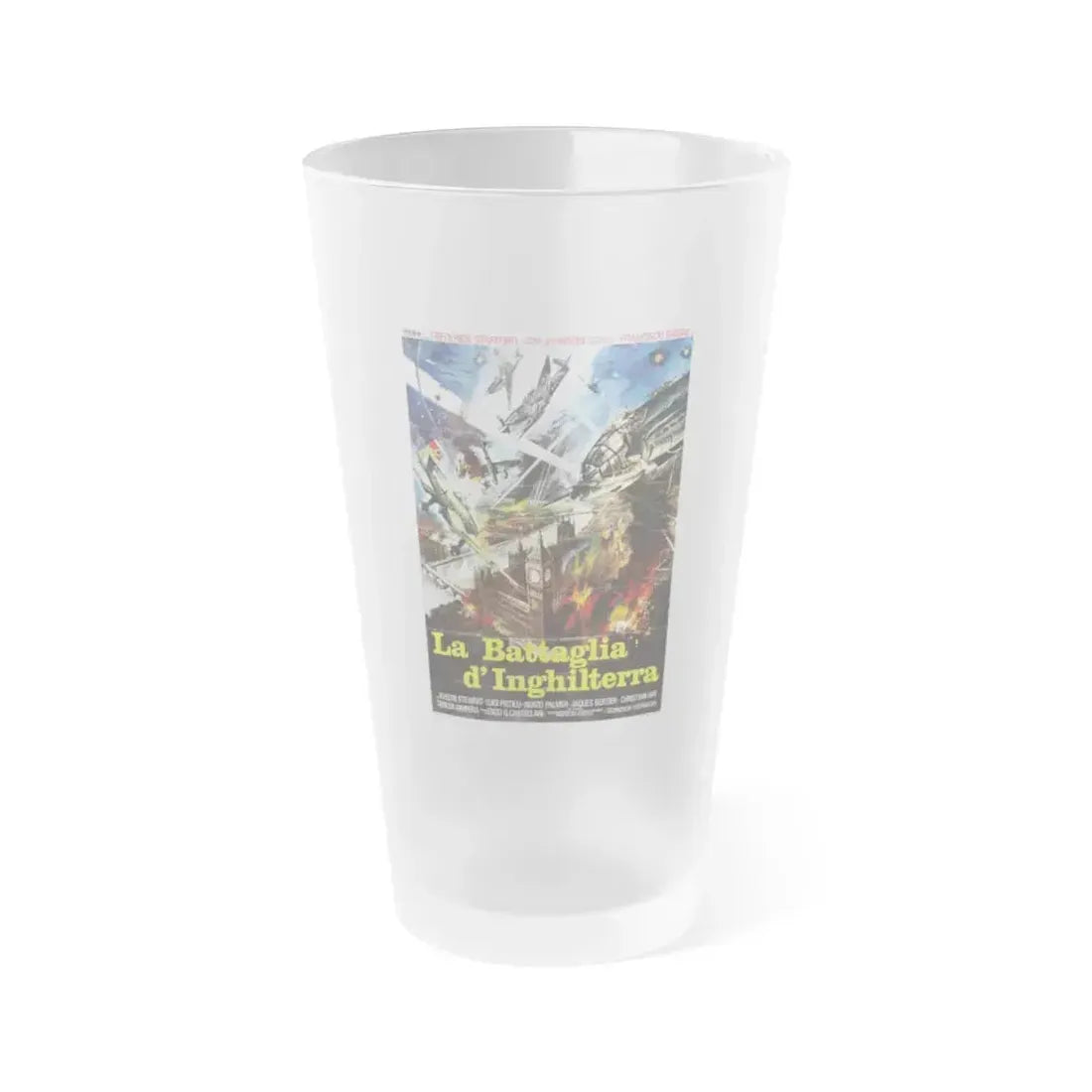 EAGLES OVER LONDON 1969 Movie Poster - Frosted Pint Glass 16oz 16oz Frosted - Go Mug Yourself