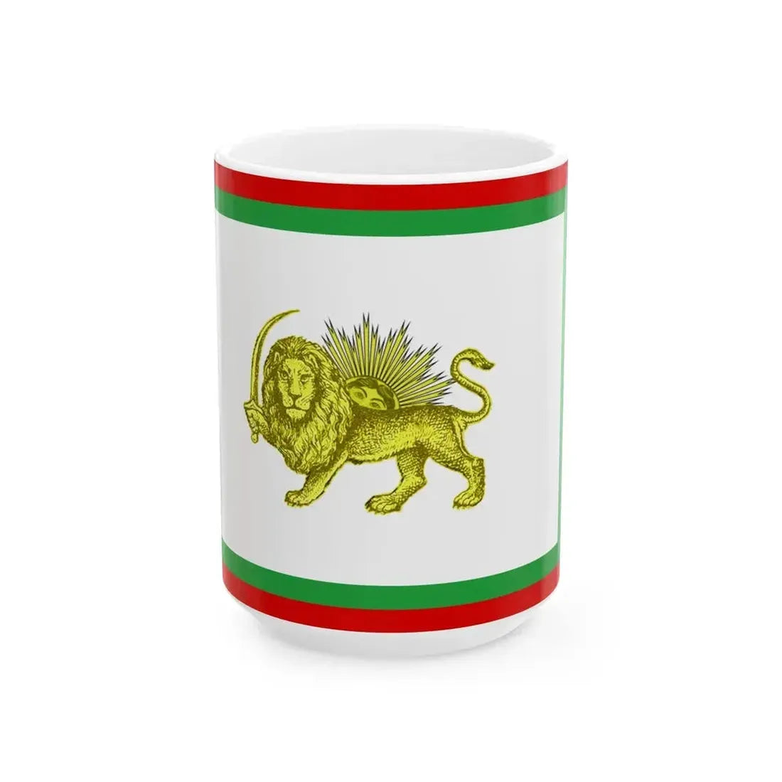 Early 20th century ensign of Persia 1 (Iran) White Coffee Mug 15oz - Go Mug Yourself