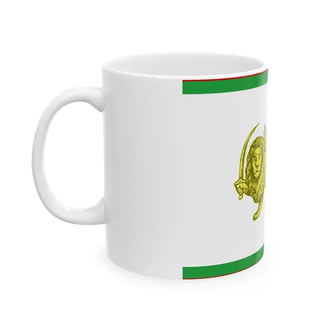 Early 20th century ensign of Persia 1 (Iran) White Coffee Mug - Go Mug Yourself