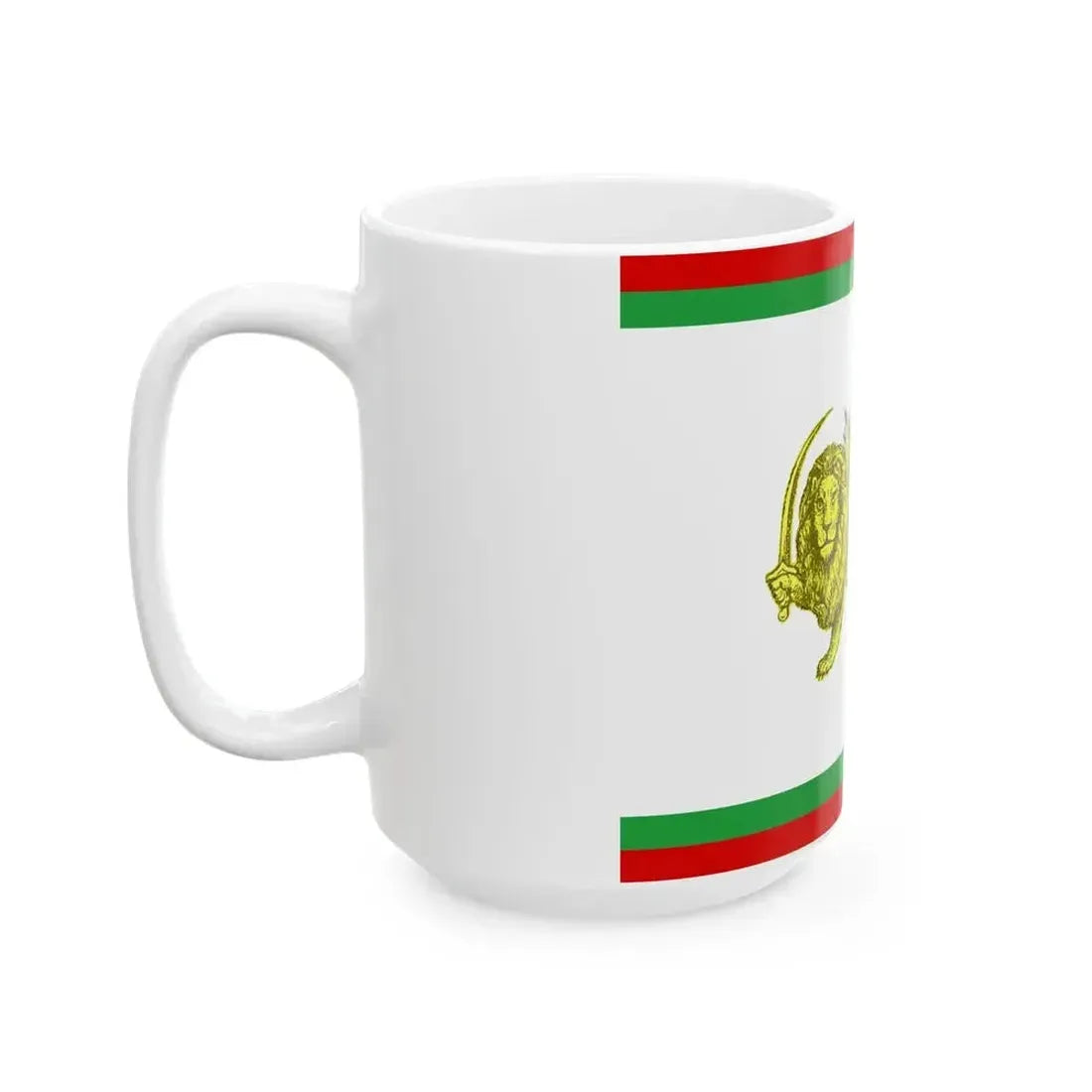 Early 20th century ensign of Persia 1 (Iran) White Coffee Mug - Go Mug Yourself