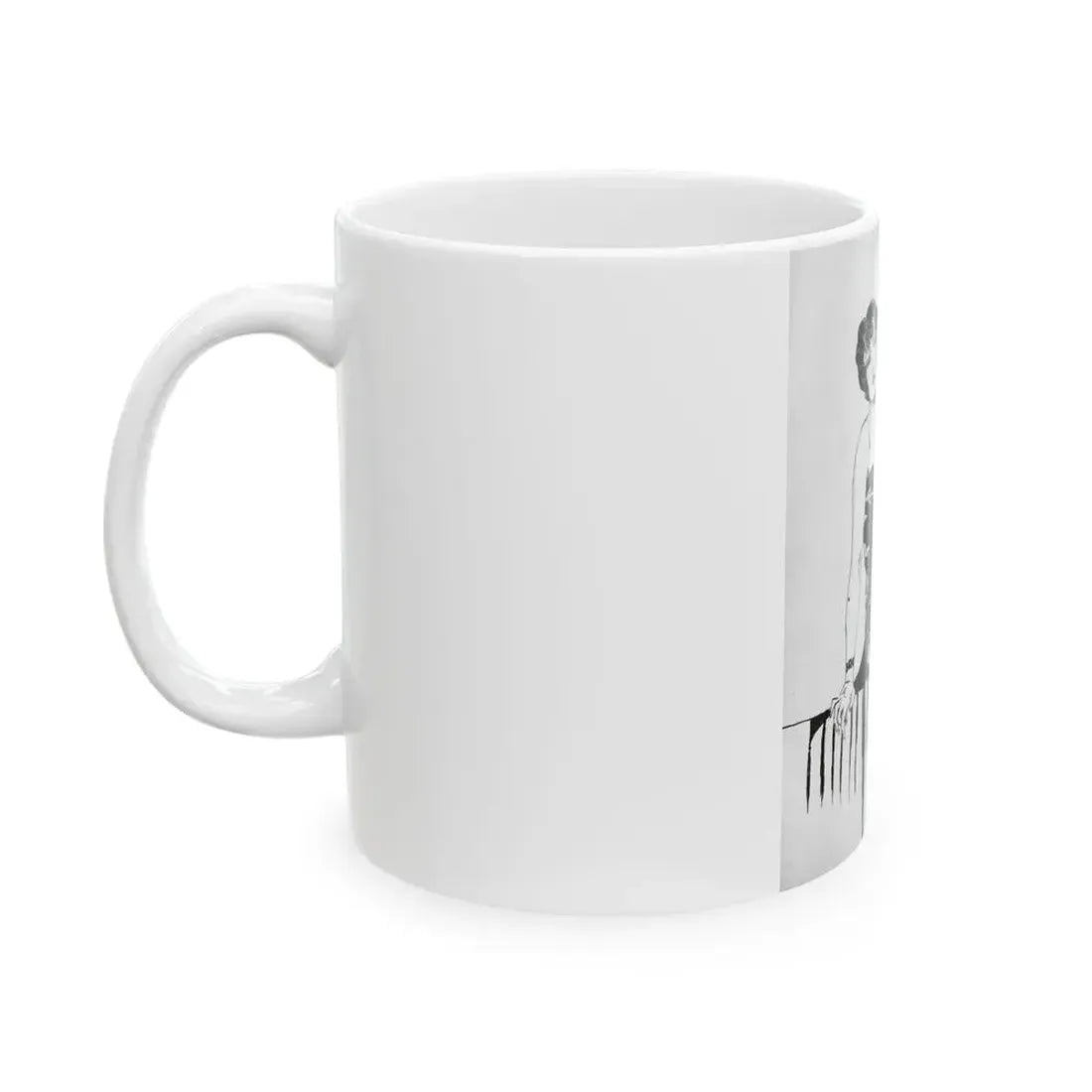 Early Figure Sketch 1 (c. 1920s) - White Coffee Mug - Go Mug Yourself