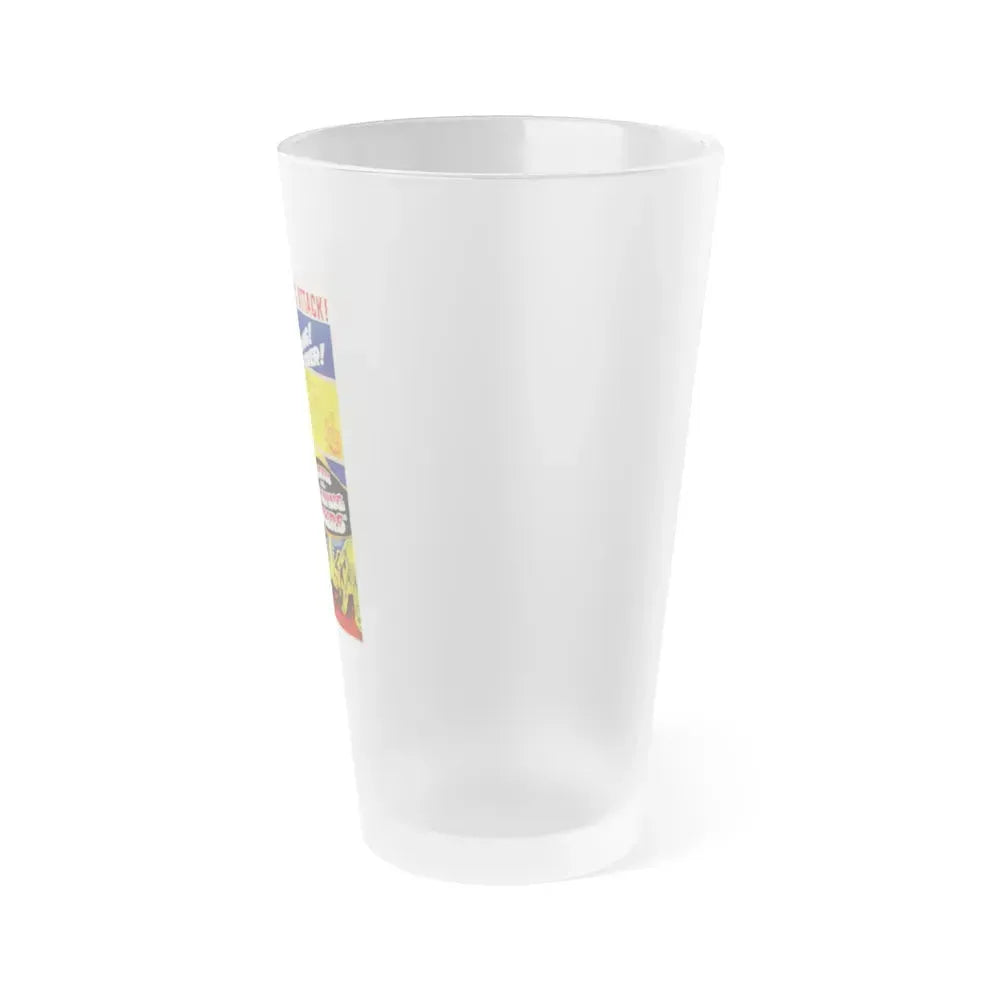 EARTH VS THE FLYING SAUCERS 1956 Movie Poster - Frosted Pint Glass 16oz - Go Mug Yourself