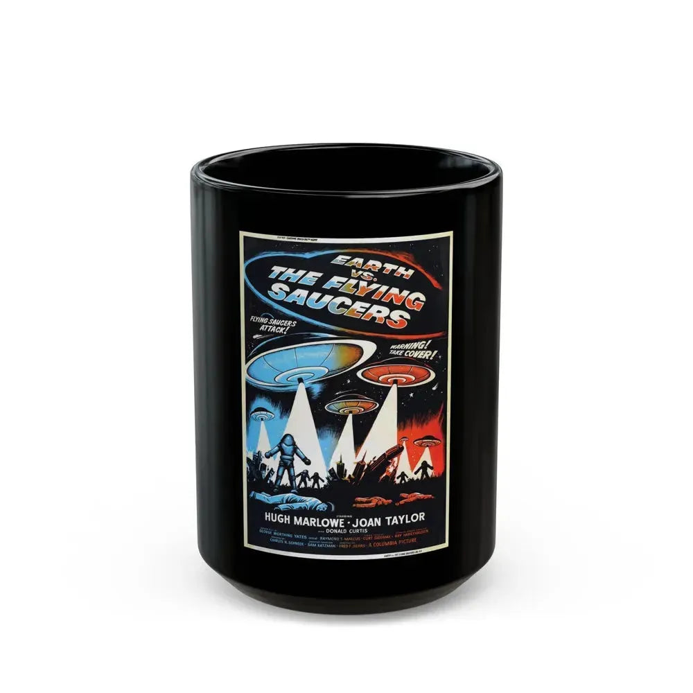 EARTH VS THE FLYING SAUCERS (2) 1956 Movie Poster - Black Coffee Mug 15oz - Go Mug Yourself