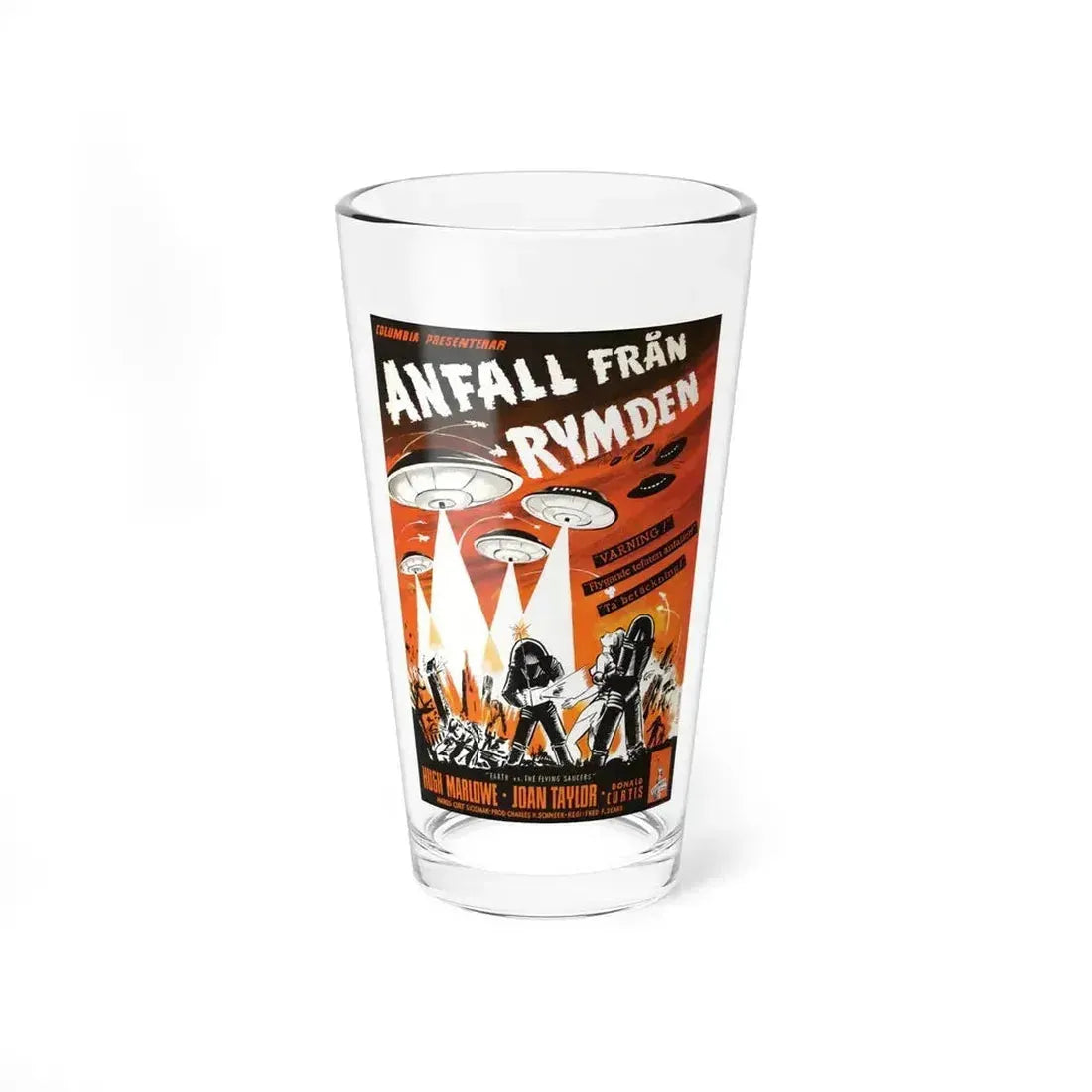 EARTH VS THE FLYING SAUCERS (3) 1956 Movie Poster - Pint Glass 16oz 16oz - Go Mug Yourself