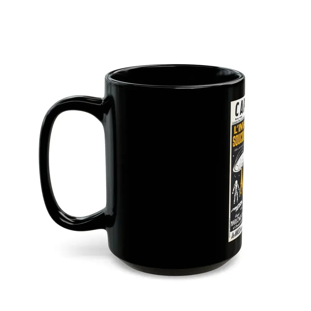 EARTH VS THE FLYING SAUCERS (FRENCH) 2 1956 Movie Poster - Black Coffee Mug - Go Mug Yourself