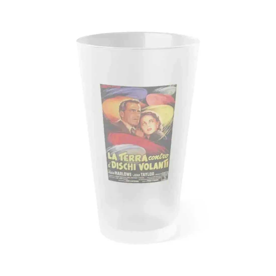 EARTH VS THE FLYING SAUCERS (ITALIAN) 2 1956 Movie Poster - Frosted Pint Glass 16oz 16oz Frosted - Go Mug Yourself