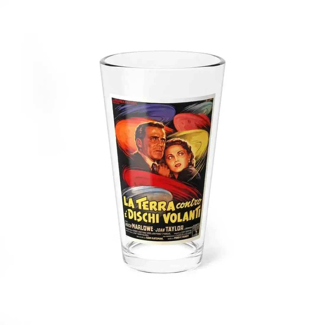 EARTH VS THE FLYING SAUCERS (ITALIAN) 2 1956 Movie Poster - Pint Glass 16oz 16oz - Go Mug Yourself