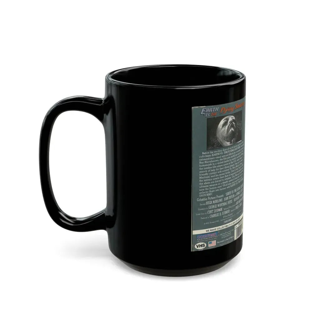 EARTH VS THE FLYING SAUCERS (VHS COVER) - Black Coffee Mug - Go Mug Yourself
