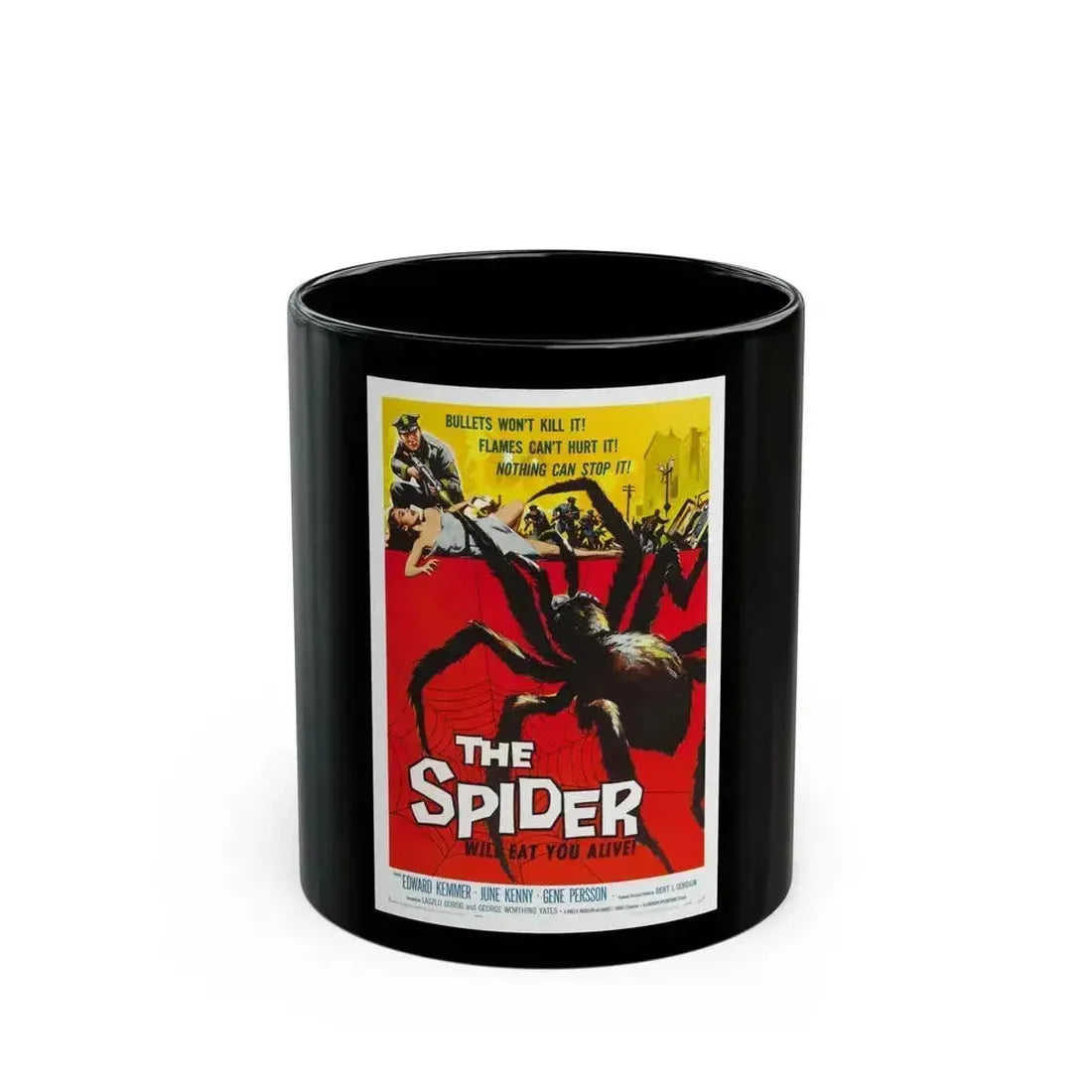 EARTH VS THE SPIDER (THE SPIDER) 1958 Movie Poster - Black Coffee Mug 11oz - Go Mug Yourself